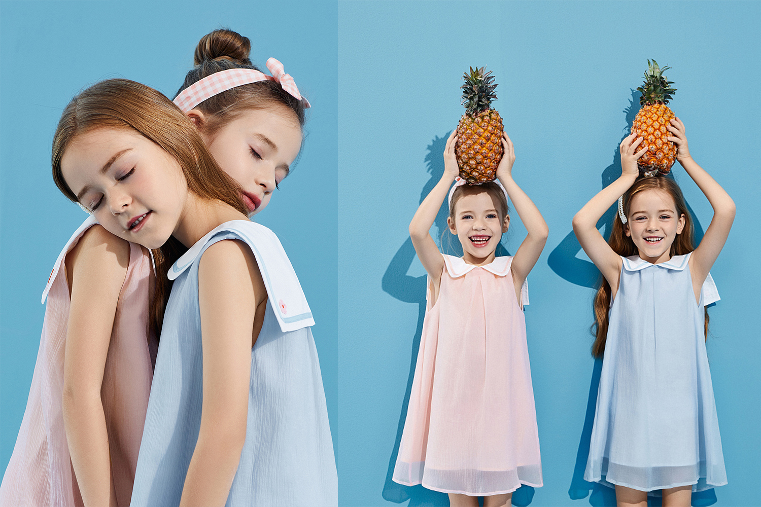 iKIDS♬2022夏季 新款 韓版 女童 童裝 中童 大童 白色 短T 藍色 吊帶裙 俏皮 套裝 親子裝(預購)@ | Yahoo奇摩拍賣